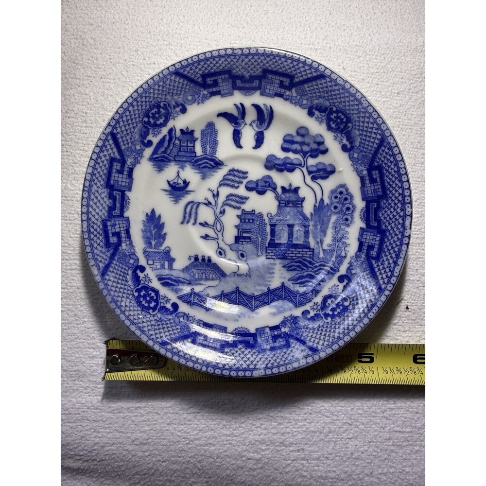 Maruta China Blue Willow Blue/White Plate 6" Occupied Japan